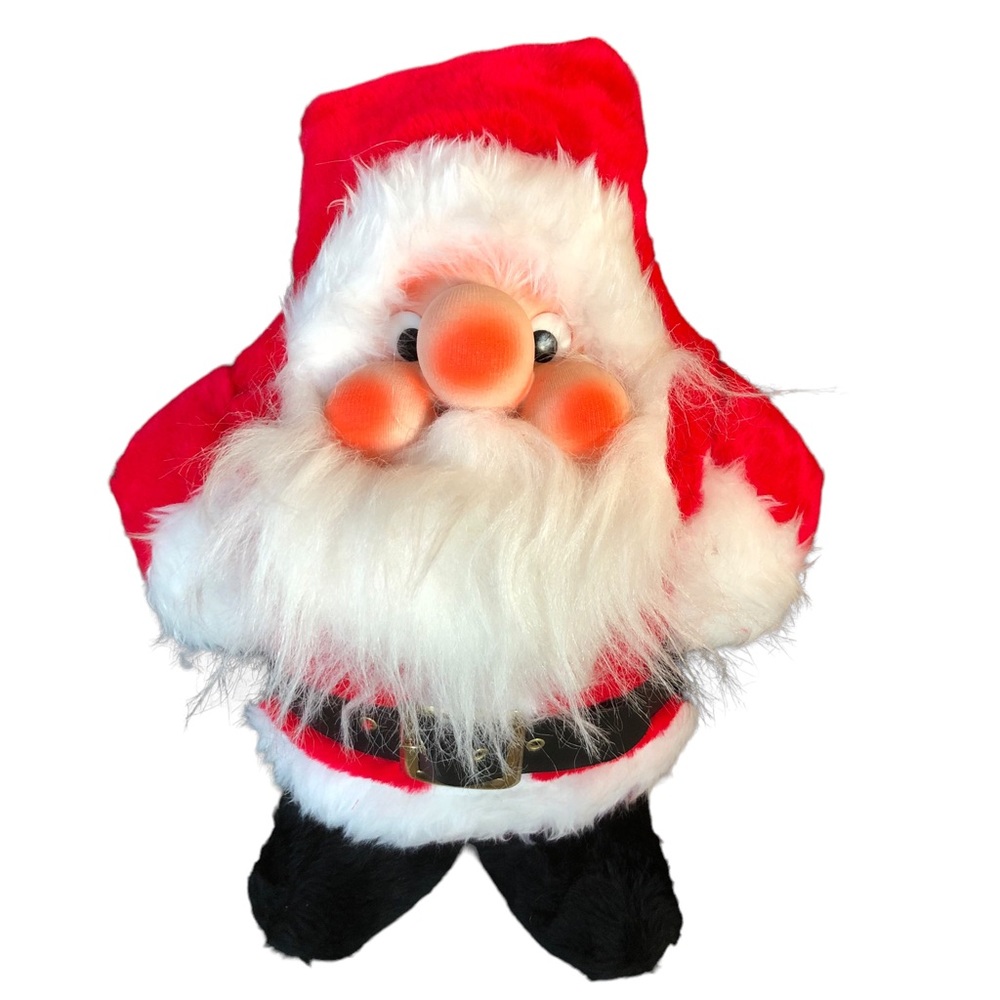 Vtg Santakins Rennoc Santa Christmas 1982 Plush Chubby Vinyl Face Elf Gnome Toy